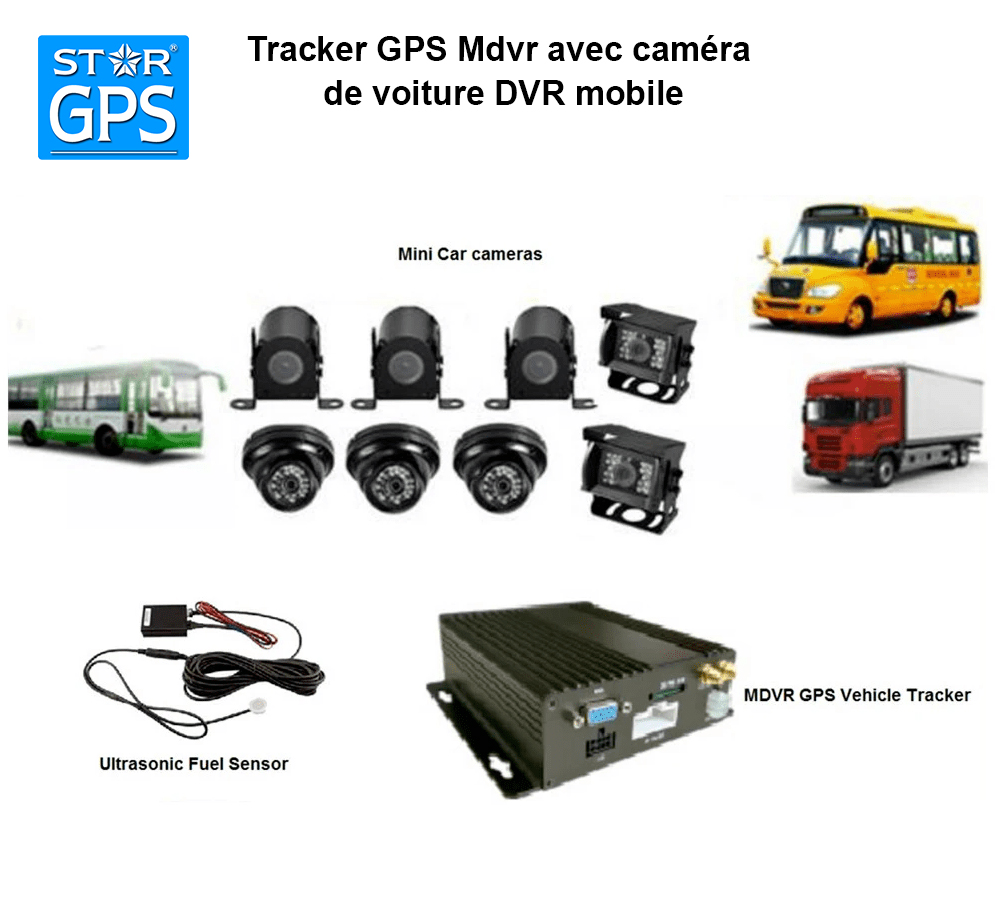 Tracker GPS Mdvr avec caméra de voiture DVR mobile au Maroc